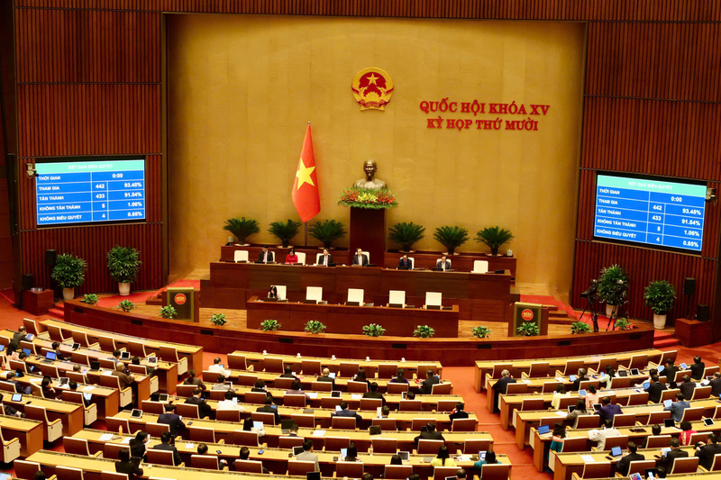 Quốc hội biểu quyết thông qua Luật Chuyển đổi số