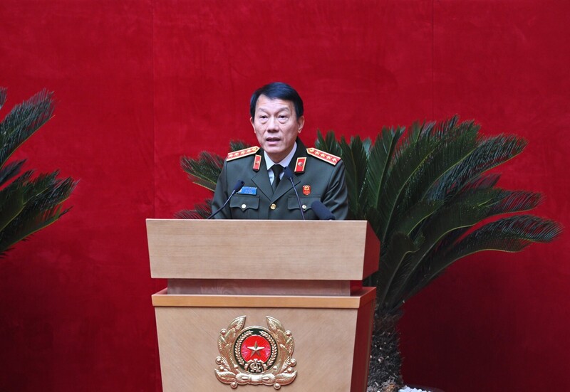 Đại tướng Lương Tam Quang phát biểu khai mạc Okvip69 Đăng ký cá cược. Ảnh: Bộ Công an