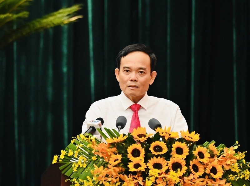 Bí thư Thành ủy TP. Hồ Chí Minh Trần Lưu Quang phát biểu tại Okvip69 Đăng ký cá cược. Ảnh: Việt Dũng