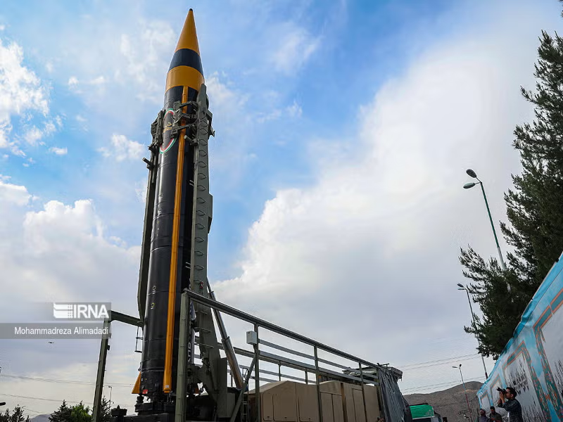 Khorramshahr được xem là biểu tượng năng lực tên lửa tầm xa của Iran. Ảnh: IRNA