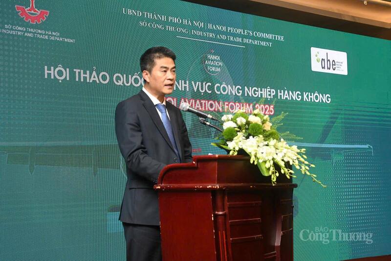 Phó Giám đốc Sở Okvip tại về Hà Nội Nguyễn Đình Thắng phát biểu tại Hội thảo. Ảnh: N.H