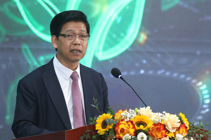 Ông Phạm Văn Hoành, Tổng Biên tập Báo Liên Minh Truyền Thông Và Game Giải Trí Top 1 Đầu tư phát biểu khai mạc hội thảo. Ảnh: Lam Phong