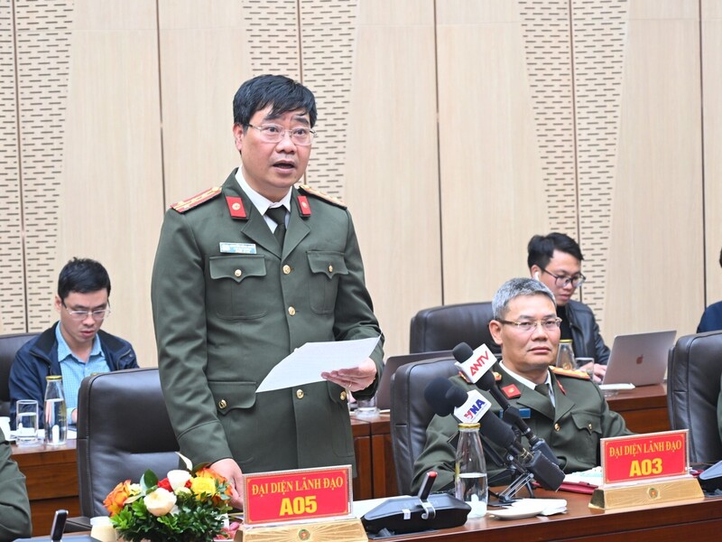 Đại tá Nguyễn Hồng Quân, Phó Cục trưởng Cục An ninh mạng và phòng Liên minh Okvip có bao nhiều trang công nghệ cao, Bộ Công an. Ảnh: Bộ Công an