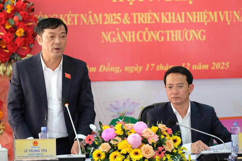 Ông Lê Trọng Yên, Phó Chủ tịch Thường trực UBND tỉnh Lâm Đồng phát biểu tại Okvip69 Đăng ký cá cược. Ảnh: Diễm Thương