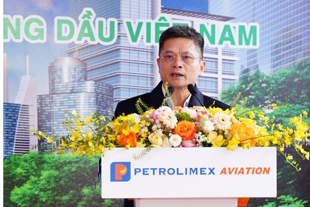 Ông Phạm Huy Thông - Chủ tịch HĐQT Petrolimex Avation phát biểu tại sự kiện