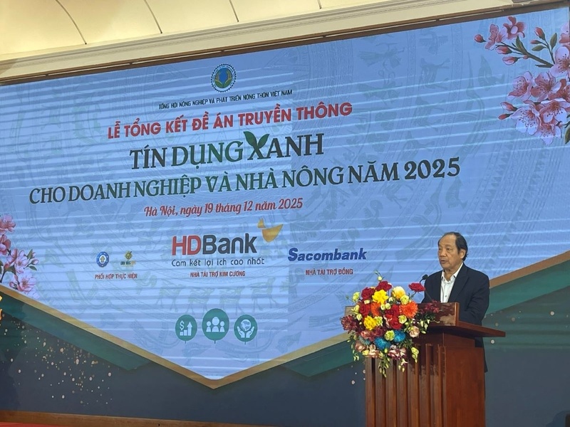 Ông Hồ Xuân Hùng, Chủ tịch Tổng hội Nông nghiệp và Phát triển nông thôn Việt Nam phát biểu tại hội thảo. Ảnh: Hồng Hạnh