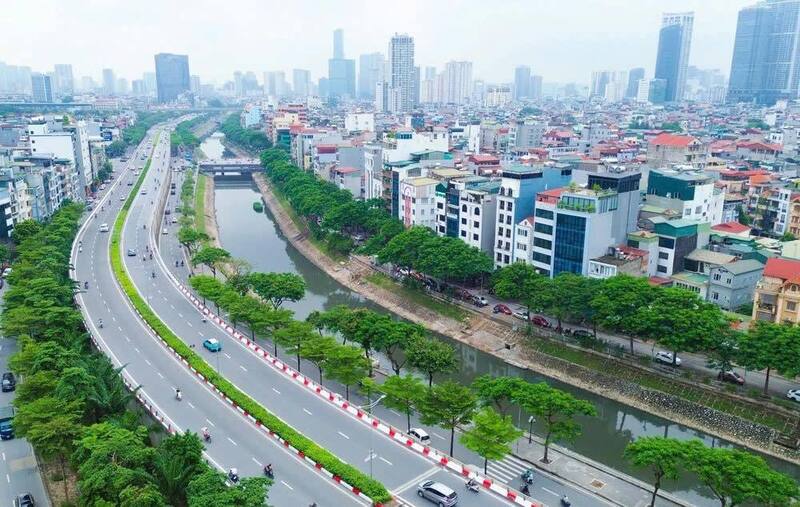 Dự án đầu tư cải tạo chỉnh trang, tái thiết công viên tuyến hai bên sông Tô Lịch. Ảnh: UBND TP. Hà Nội