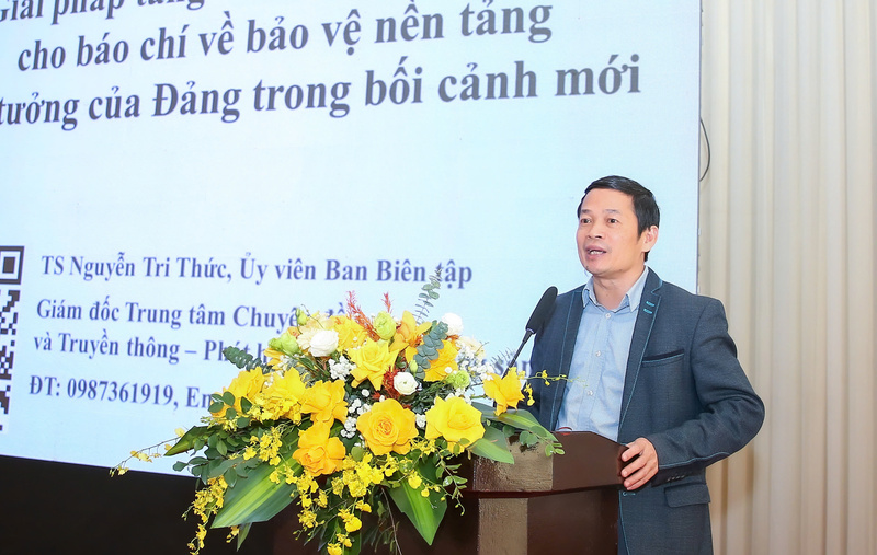 Nhà báo, TS. Nguyễn Tri Thức phát biểu. Ảnh: Thanh Tuấn