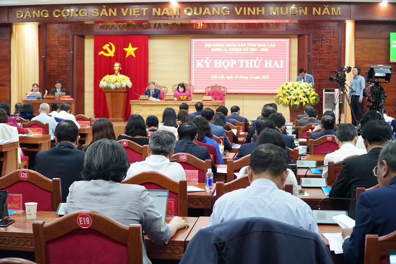 Toàn cảnh kỳ họp thứ hai, HĐND tỉnh Đắk Lắk. Ảnh: Vũ Long