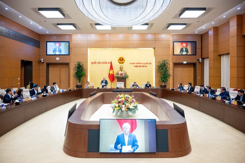 Phiên họp xem xét, thông qua Okevip link không chặn Chương trình công tác của Ủy ban Thường vụ Quốc hội năm 2026.