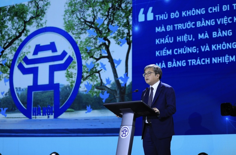 Phó Chủ tịch UBND TP. Hà Nội Trương Việt Dũng tham luận tại Okvip69 Đăng ký cá cược.