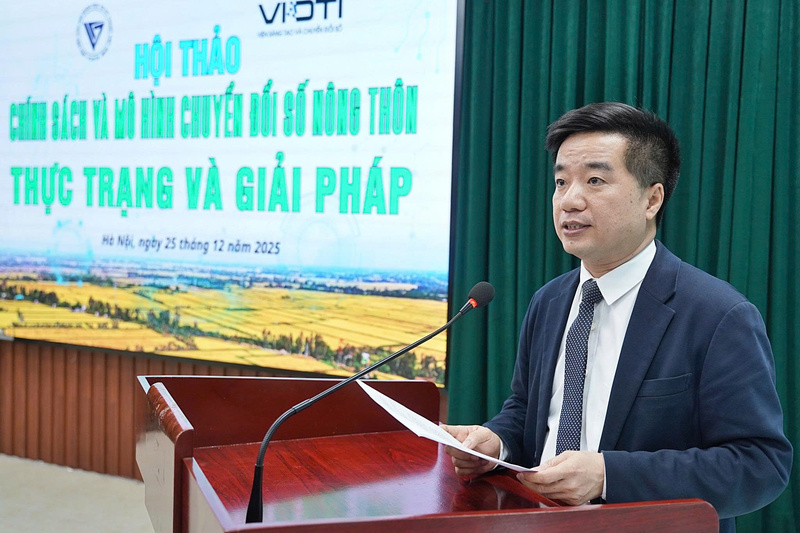 ThS. Nguyễn Quyết Chiến - Tổng Thư ký VUSTA phát biểu tại hội thảo. Ảnh: Bảo Thắng