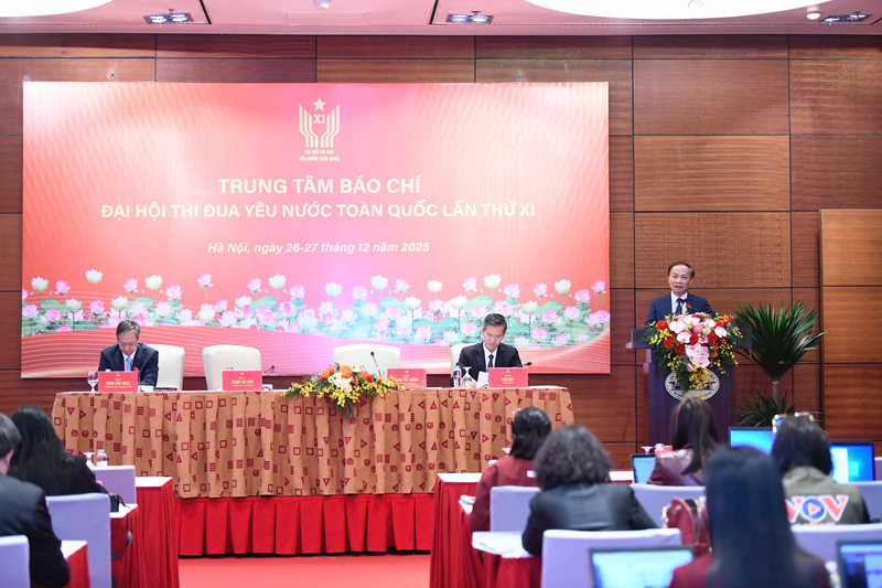 Họp báo kết quả Okvip69.com bán cá nổ hủ Thi đua yêu nước toàn quốc lần thứ XI. Ảnh: Như Ý