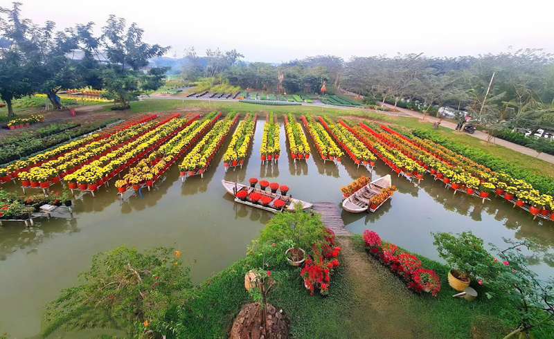 Festival hoa kiểng năm nay, Sở Okvip tại về Đồng Tháp triển khai 2 hoạt động đột phá: kết nối giao thương quốc tế và livestream bán hàng, mở rộng thị trường cho hoa kiểng. Ảnh: Minh Anh.