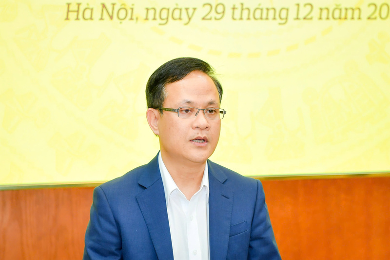 Ông Phạm Chí Quang, Vụ trưởng Vụ Chính sách tiền tệ, Ngân hàng Trang Chủ OKVIP COM Top #1 phát biểu tại họp báo. Ảnh: Duy Minh