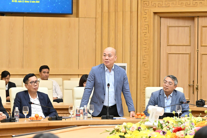 Cục trưởng Cục Xúc tiến thương mại Vũ Bá Phú phát biểu tại Okvip69 Đăng ký cá cược. Ảnh: Cấn Dũng.