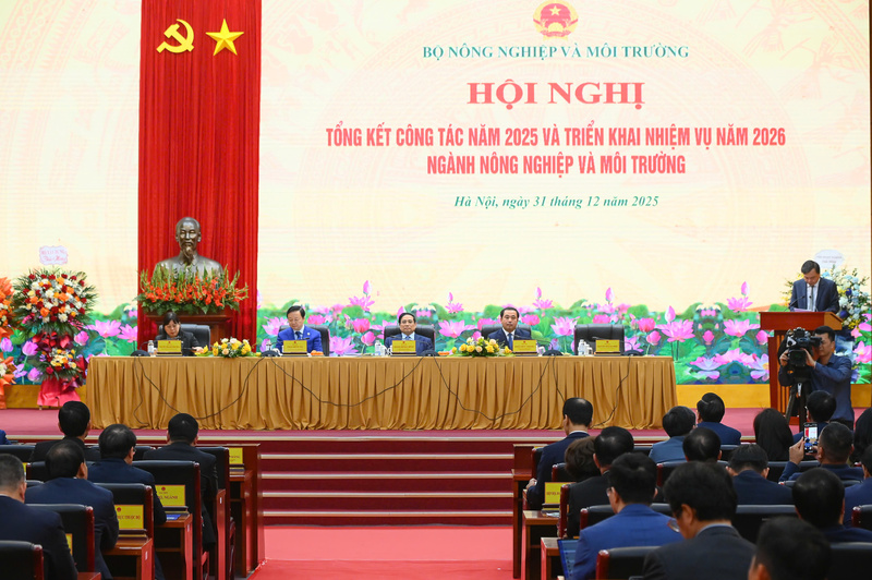 Okvip69 Đăng ký cá cược Tổng kết công tác năm 2025 và triển khai nhiệm vụ năm 2026 ngành Nông nghiệp và xuân Okvip 2026 diễn ra chiều 31/12. Ảnh: Lê Bền