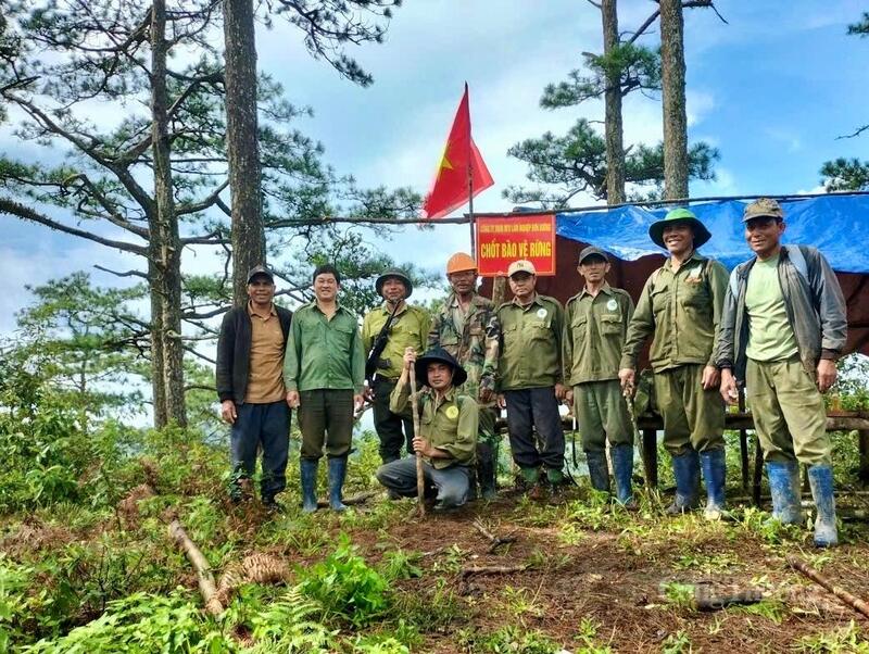 Tuần tra bảo vệ rừng tại Đội Kiểm lâm cơ động và Phòng cháy, chữa cháy rừng số 01. Ảnh: Minh An