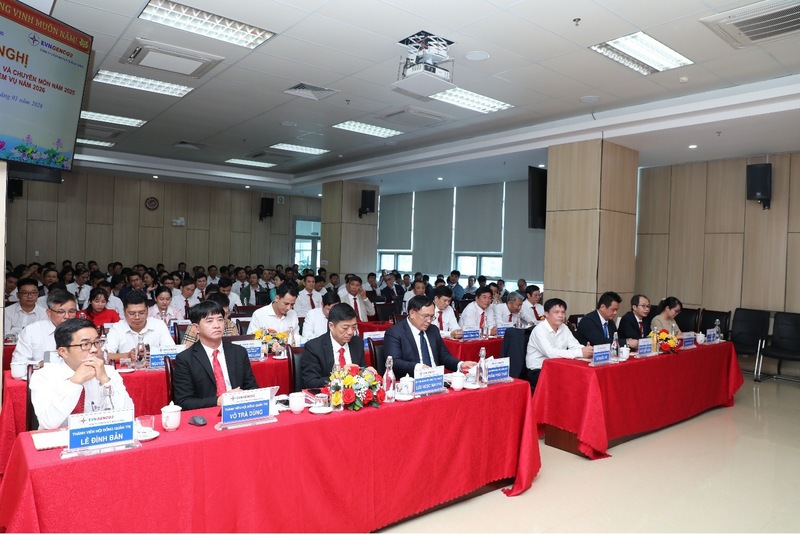 Okvip69 Đăng ký cá cược tổng kết hoạt động năm 2025, triển khai nhiệm vụ năm 2026 của Công ty CP Thủy điện A Vương. Ảnh: Bình An