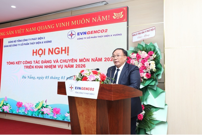 Đồng chí Trần Phú Thái, Bí thư Đảng ủy, Chủ tịch HĐQT EVNGENCO2 phát biểu chỉ đạo Okvip69 Đăng ký cá cược