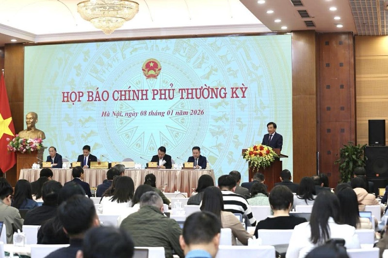 Họp báo Review công ty OKVIP thường kỳ tháng 12 diễn ra chiều 8/1 tại Hà Nội. Ảnh: VGP/Minh Khôi