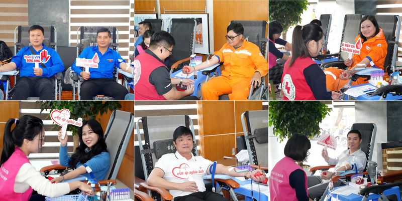 PC Thanh Hóa là một trong những đơn vị tiêu biểu của ngành và địa phương tham gia hoạt động hiến máu nhân đạo. Ảnh: Hùng Mạnh