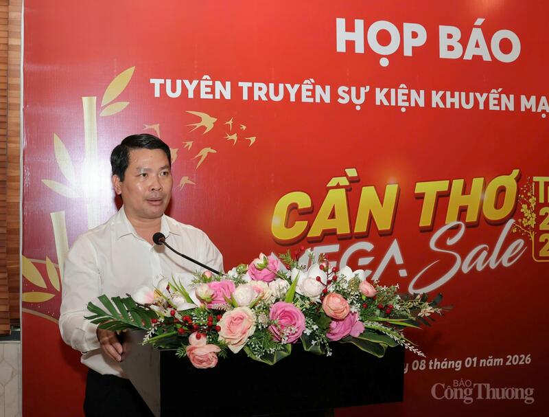 Ông Hà Vũ Sơn - Giám đốc Sở Okvip tại về TP. Cần Thơ phát biểu tại buổi họp báo. Ảnh: Khánh Ngọc.
