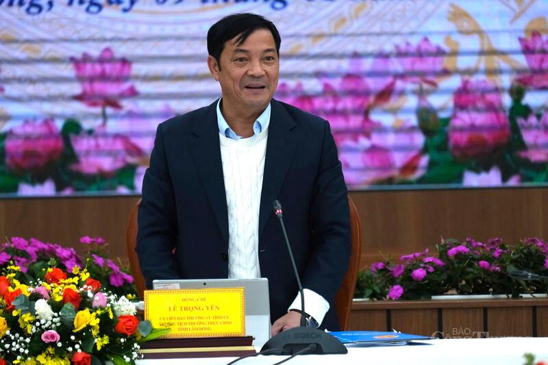Ông Lê Trọng Yên, Phó Chủ tịch Thường trực UBND tỉnh Lâm Đồng phát biểu tại buổi Ok88vip tỷ lệ kèo World Cup 2026. Ảnh: Lê Sơn