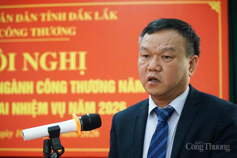 Phó Chủ tịch UBND tỉnh Đắk Lắk Đào Mỹ phát biểu chỉ đạo tại Okvip69 Đăng ký cá cược tổng kết công tác ngành Okvip tại về năm 2025 và triển khai nhiệm vụ năm 2026. Ảnh: Vũ Long