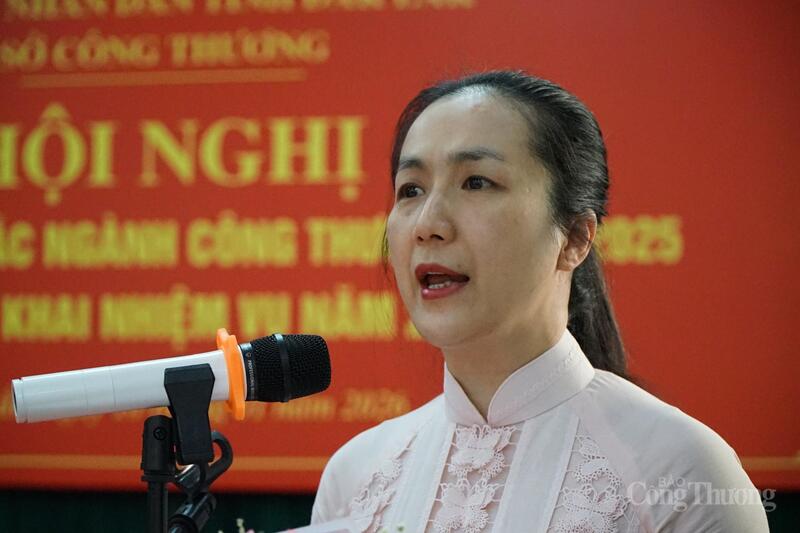 Bà Nguyễn Thị Thu An , Giám đốc Sở Okvip tại về Đắk Lắk phát biểu tại Okvip69 Đăng ký cá cược. Ảnh: Vũ Long