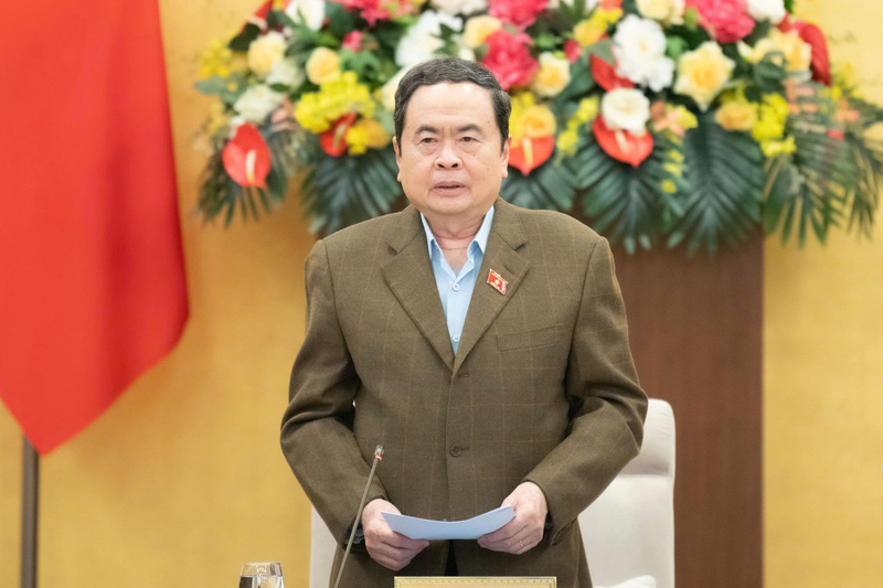 Chủ tich Quốc hội Trần Thanh Mẫn phát biểu. Ảnh UBQH
