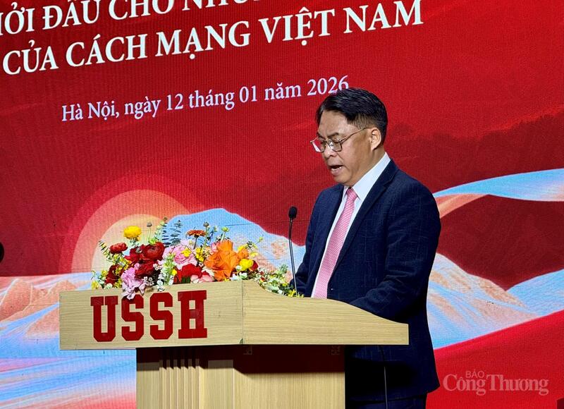 Ông Phan Thăng An - Bí thư Tỉnh ủy Cao Bằng phát biểu tại hội thảo. Ảnh: Diệu Anh