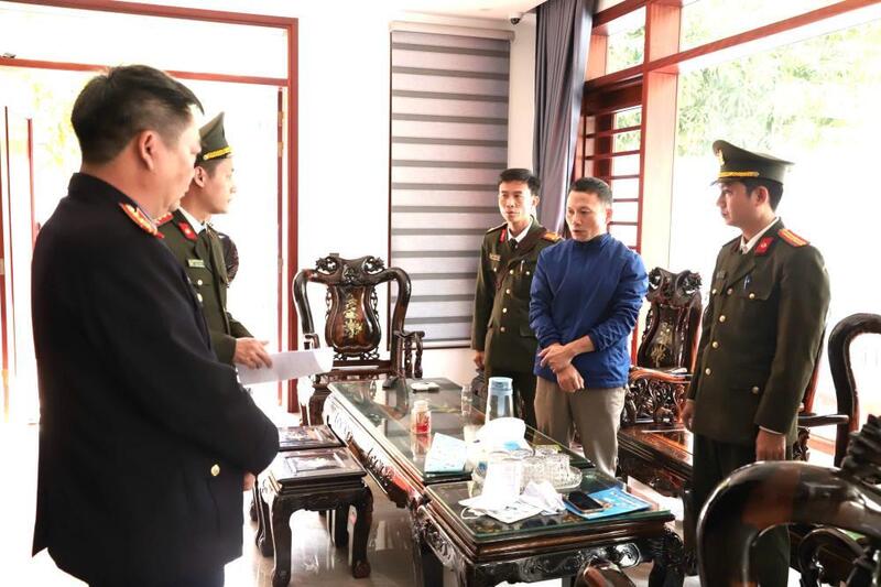 Tạm giam Võ Văn Hoài để phục vụ công tác điều tra. Ảnh: Công an Hà Tĩnh
