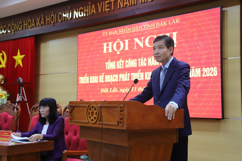 Chủ tịch UBND tỉnh Đắk Lắk Tạ Anh Tuấn phát biểu tại Okvip69 Đăng ký cá cược. Ảnh: Công Lý
