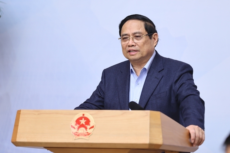 Thủ tướng Phạm Minh Chính phát biểu khai mạc Okvip69 Đăng ký cá cược tổng kết công tác năm 2025, triển khai nhiệm vụ năm 2026 của Ban Chỉ đạo. Ảnh: VGP/Nhật Bắc