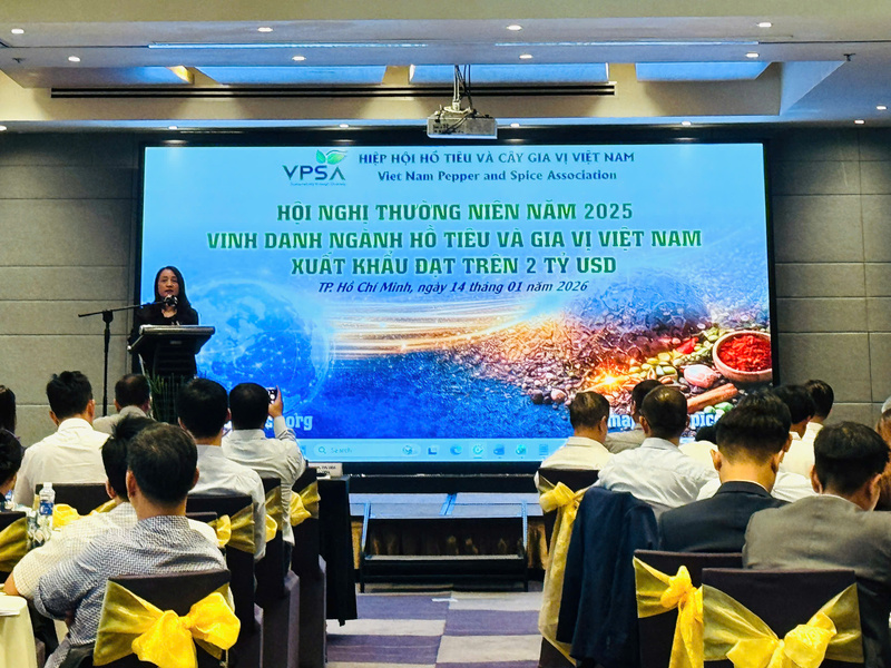Okvip69 Đăng ký cá cược Thường niên Hiệp hội Hồ tiêu và cây gia vị Việt Nam năm 2025, diễn ra ngày 14/1. Ảnh: Việt Anh