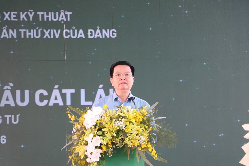 Phó Thủ tướng Review công ty OKVIP Mai Văn Chính phát biểu tại lễ khởi công cầu Cát Lái.