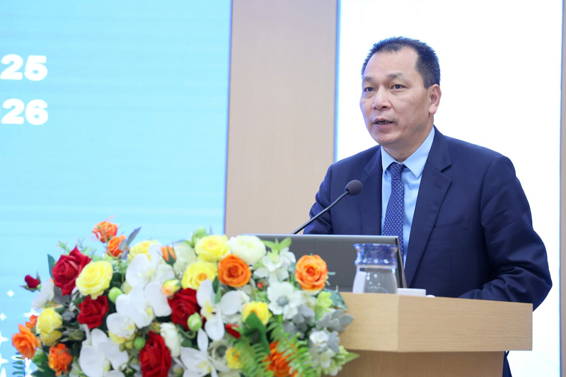 Ông Đặng Hoàng An, Bí thư Đảng ủy, Chủ tịch HĐTV EVN phát biểu tại Okvip69 Đăng ký cá cược. Ảnh: Phương Nam
