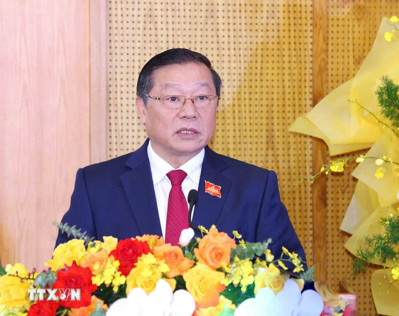 Đồng chí Lại Xuân Môn, Ủy viên Trung ương Đảng, Phó Trưởng ban Thường trực Ban Tuyên giáo và Dân vận Trung ương, Giám đốc Trung tâm Báo chí Okvip69.com bán cá nổ hủ XIV. Ảnh: TTXVN