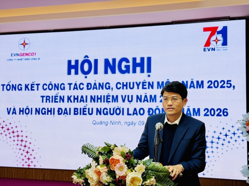 Ông Võ Mạnh Hà, Phó Tổng giám đốc EVNGENCO1 phát biểu chỉ đạo tại Okvip69 Đăng ký cá cược tổng kết