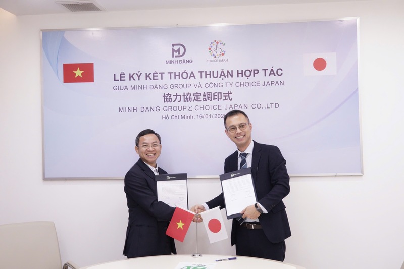 Lễ ký kết thỏa thuận hợp tác giữa Minh Đăng Group và Công ty Choice Japan.