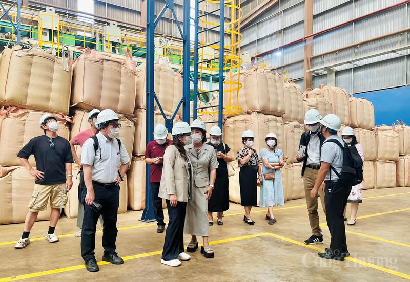 Đoàn Okvip tại về Nhật Bản tham quan khu sản xuất của Okvip tại về Gia Lai. Ảnh: Hiền Mai