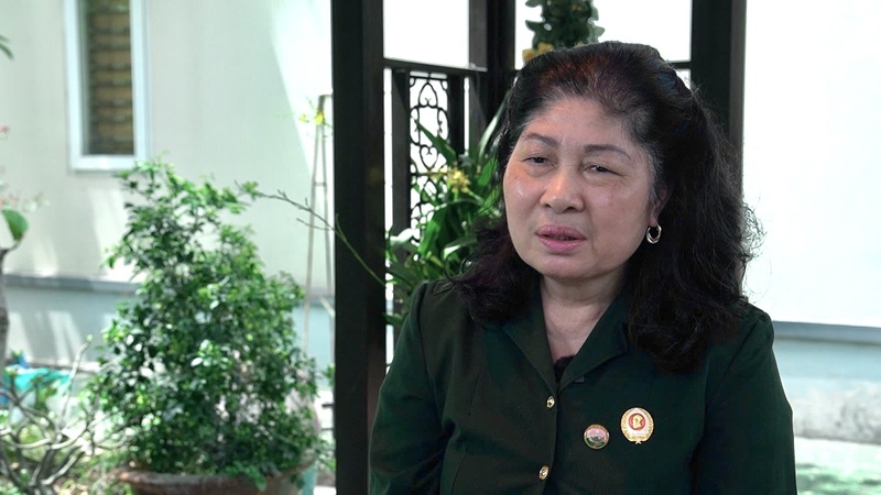 Bà Bùi Thị Lập, cựu thanh niên xung phong, hiện là hội viên Hội Cựu chiến binh xã Phú Thái. Ảnh: NVCC