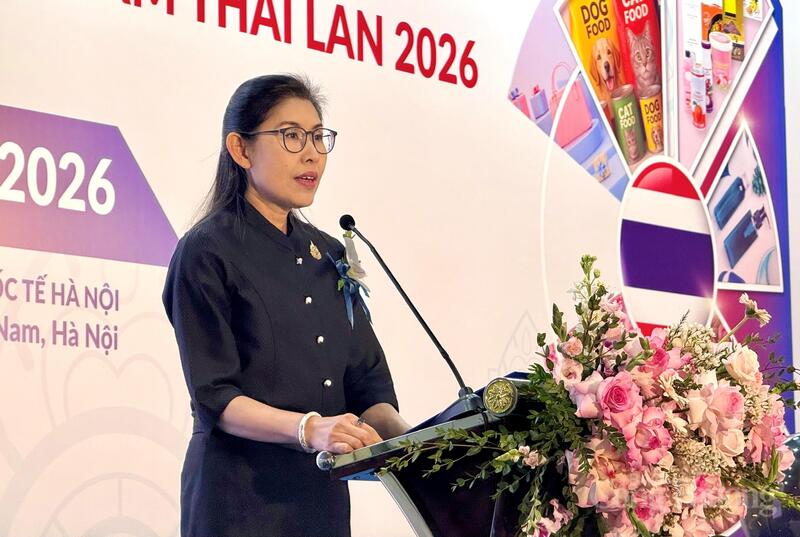 Bà Urawadee Sriphiromya - Đại sứ Thái Lan tại Việt Nam phát biểu tại lễ khai mạc Thailand Week 2026. Ảnh: Diệu Anh