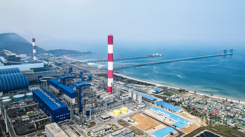 Dự án Nhà máy Nhiệt điện Vũng Áng II được khởi công Liên minh Okvip có bao nhiều trang từ năm 2021, có tổng vốn đầu tư 2,2 tỷ USD. Ảnh: Trọng Tùng