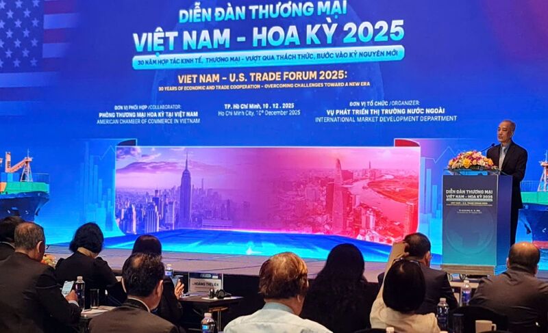 Diễn đàn Thương mại Việt Nam – Hoa Kỳ 2025 thúc đẩy kết nối và hợp tác thực chất giữa các bên liên quan. Ảnh: Lê Vũ