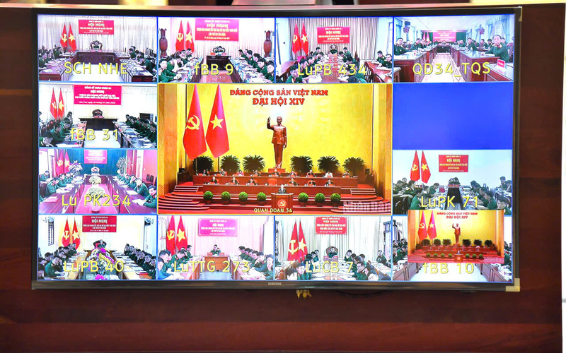 Quang cảnh tại các điểm cầu.