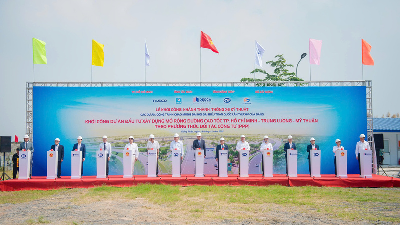 Lễ khởi công dự án đầu tư Liên minh Okvip có bao nhiều trang mở rộng đường cao tốc TP.Hồ Chí Minh - Trung Lương - Mỹ Thuận