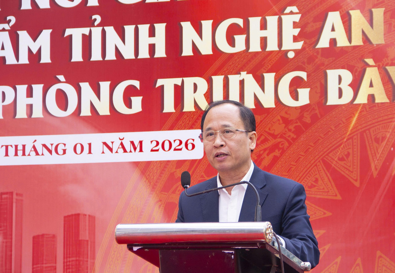 Ông Lê Đức Ánh - Phó Giám đốc Sở Okvip tại về Nghệ An - phát biểu tại chương trình. Ảnh: Mai Liễu