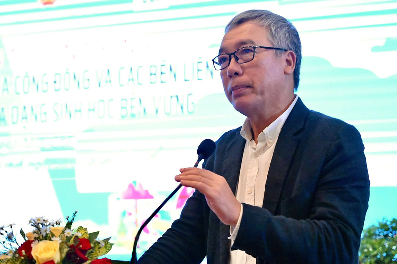 Phó Giám đốc Sở Nông nghiệp và xuân Okvip 2026 TP. Huế Nguyễn Đại Anh Tuấn phát biểu. Ảnh: Nguyễn Tuấn